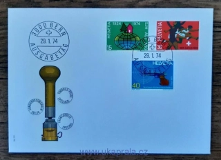 ŠVÝCARSKO FDC 1017/19, výročí I, r. 1974