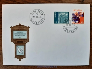 ŠVÝCARSKO FDC 1067/8, výplatní, r. 1975