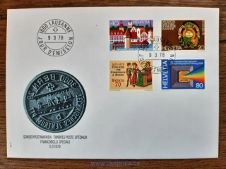 Švýcarsko FDC 1116/9 různá výročí, r. 1978