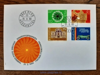 Švýcarsko FDC 1170/3 různá výročí, r. 1980