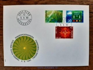 Švýcarsko FDC 1184/6 různá výročí, r. 1980