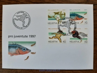 Švýcarsko FDC 1629/32 "Pro Juventute 1997", různá fauna 