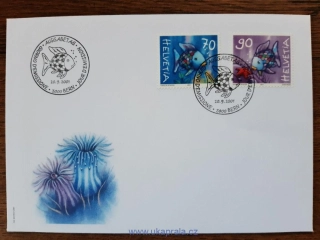 Švýcarsko FDC 1767/8 ryby, r. 2001
