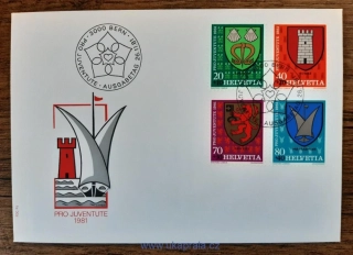 Švýcarsko FDC 1210/13 "PRO JUVENTUTE" r. 1981