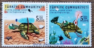 TURECKO ** 4706/7 Den životního prostředí, želvy, r. 2022