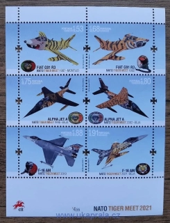 PORTUGALSKO ** aršík Bl 472, NATO "Tiger Meet",letadla r. 2021