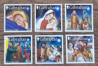 GIBRALTAR ** 945/50 vánoční, r. 2000