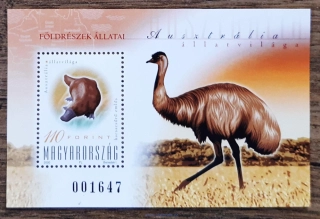 MAĎARSKO ** aršík Bl 255, australská fauna, r. 2000