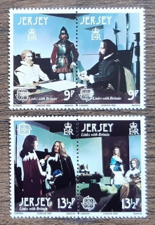 JERSEY ** 219/22 EUROPA, historické osobnosti, r. 1980