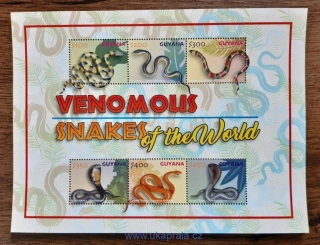 GUYANA ** aršík, jedovatí hadi, r. 2024