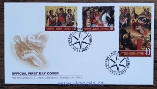 KYPR (ŘECKO) FDC 1028/30 vánoční, r. 2003