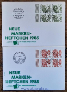 ŠVÝCARSKO FDC 1103, 1105, lidové slavnosti, r. 1985