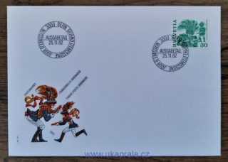 ŠVÝCARSKO FDC 1241, lidové slavnosti, r. 1982