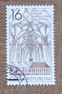 ČR 934 raz., Kostel Nanebevzetí Panny Marie v Mostě, r. 2017