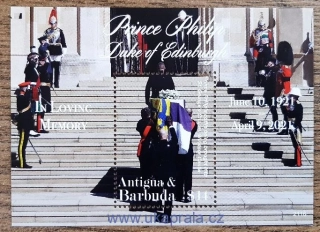 ANTIGUA A BARBUDA ** princ Filip, memory, r. 2021