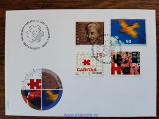 ŠVÝCARSKO FDC 1746/9, různá výročí, r. 2001