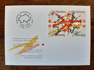 ŠVÝCARSKO FDC 1633/6, výročí, r. 1998