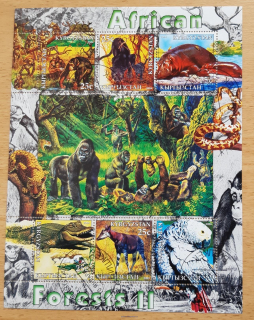 Kyrgyzstán aršík raz., fauna afrických lesů II, r. 2004