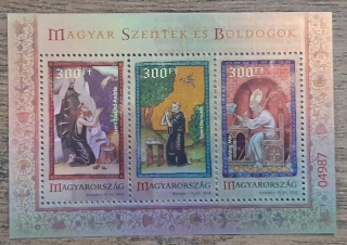 MAĎARSKO ** aršík Bl 417 II, ČERVENÉ ČÍSLO, svatí a blahoslavení VI, r. 2018