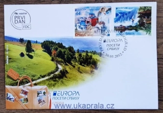 SRBSKO FDC 464/5, EUROPA, turistika, r. 2012