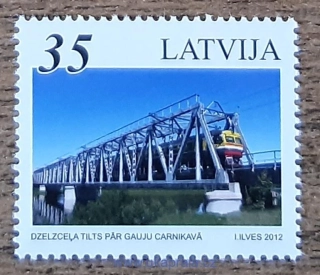 LOTYŠSKO ** 844, železniční mosty, r. 2012