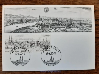 ŠVÝCARSKO celistvost 1554,1556,1557, filatelistická výstava Basler Taube, r. 1995