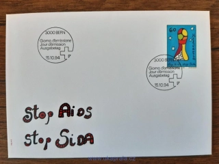 ŠVÝCARSKO FDC 1534 stop AIDS, r. 1994