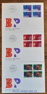 ŠVÝCARSKO FDC 1520/2 4bloky, kniha a tisk, r. 1994
