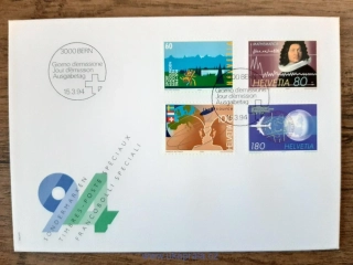 ŠVÝCARSKO FDC 1516/19, různá výročí, r. 1994