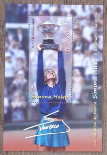 RUMUNSKO ** aršík Bl 764, Simona Halep, tenis, r. 2018