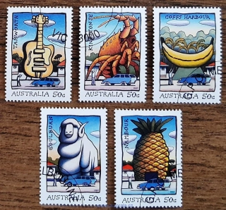 AUSTRÁLIE raz. 2844/8, turistické symboly, r. 2007