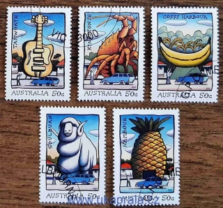 AUSTRÁLIE raz. 2844/8, turistické symboly, r. 2007