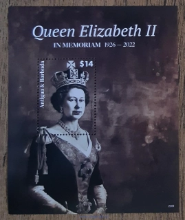 ANTIGUA A BARBUDA ** aršík Memory, královna Alžběta II., r. 2023