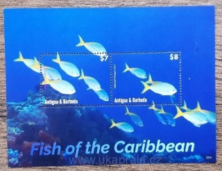 ANTIGUA A BARBUDA ** aršík, ryby z Karibiku, r. 2023