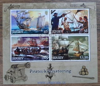 JERSEY raz. aršík Bl 122, Piráti a bukanýři, r. 2014
