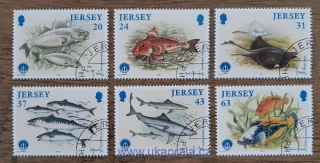 Jersey raz. série 849/54 mořská fauna, r. 1998