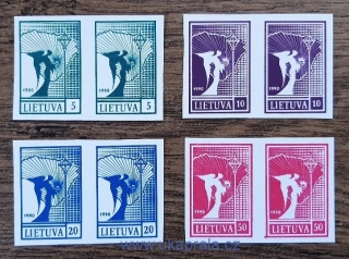 LITVA ** 457/60 páry, anděl míru, r. 1990