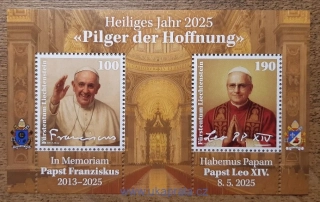 LICHTENŠTEJNSKO ** aršík, Svatý rok,papežové, R. 2025