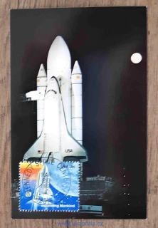 NASA, originální pohlednice NASA, raketoplán Enterprise, r. 1982