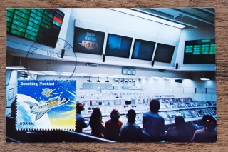 NASA, originální pohlednice NASA, řídící centrum, r. 1982