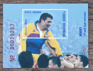 RUMUNSKO ** aršík Bl 317, fotbal, G. Hagi, r. 2001