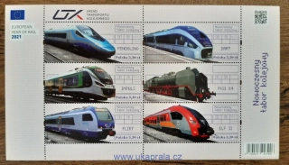 POLSKO ** aršík Bl 305A, železnice, rychlostní jednotky, r. 2021