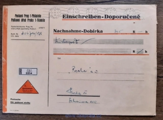 Böhmen und Mähren, R obálka, Poštovní úřad Praha1 - Filatelie, r. 1942