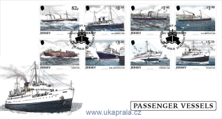 JERSEY FDC Passenger Vessels, osobní parníky, NOVINKA R. 2026