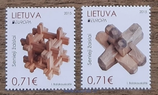 LITVA ** 1187/8 EUROPA, historické hračky, r. 2015