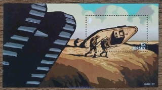 JERSEY ** aršík Bl 146 První světová válka, 100. výročí, r. 2016