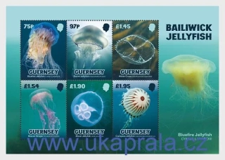 GUERNSEY ** aršík, Bailiwick Jellyfish, medůzy, NOVINKA R. 2026