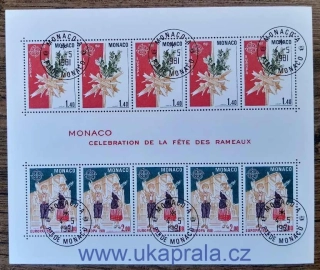 MONAKO raz. aršík Bl 17, EUROPA, folklór, r. 1981