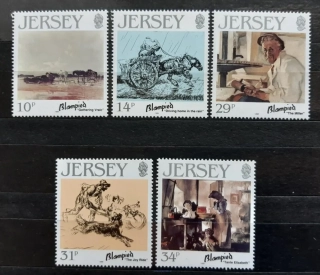 Jersey ** 388/92 Edmomd Blampied, umění, malířství, r. 1986