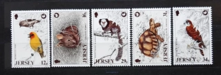 Jersey ** 442/6 různá fauna, r. 1988